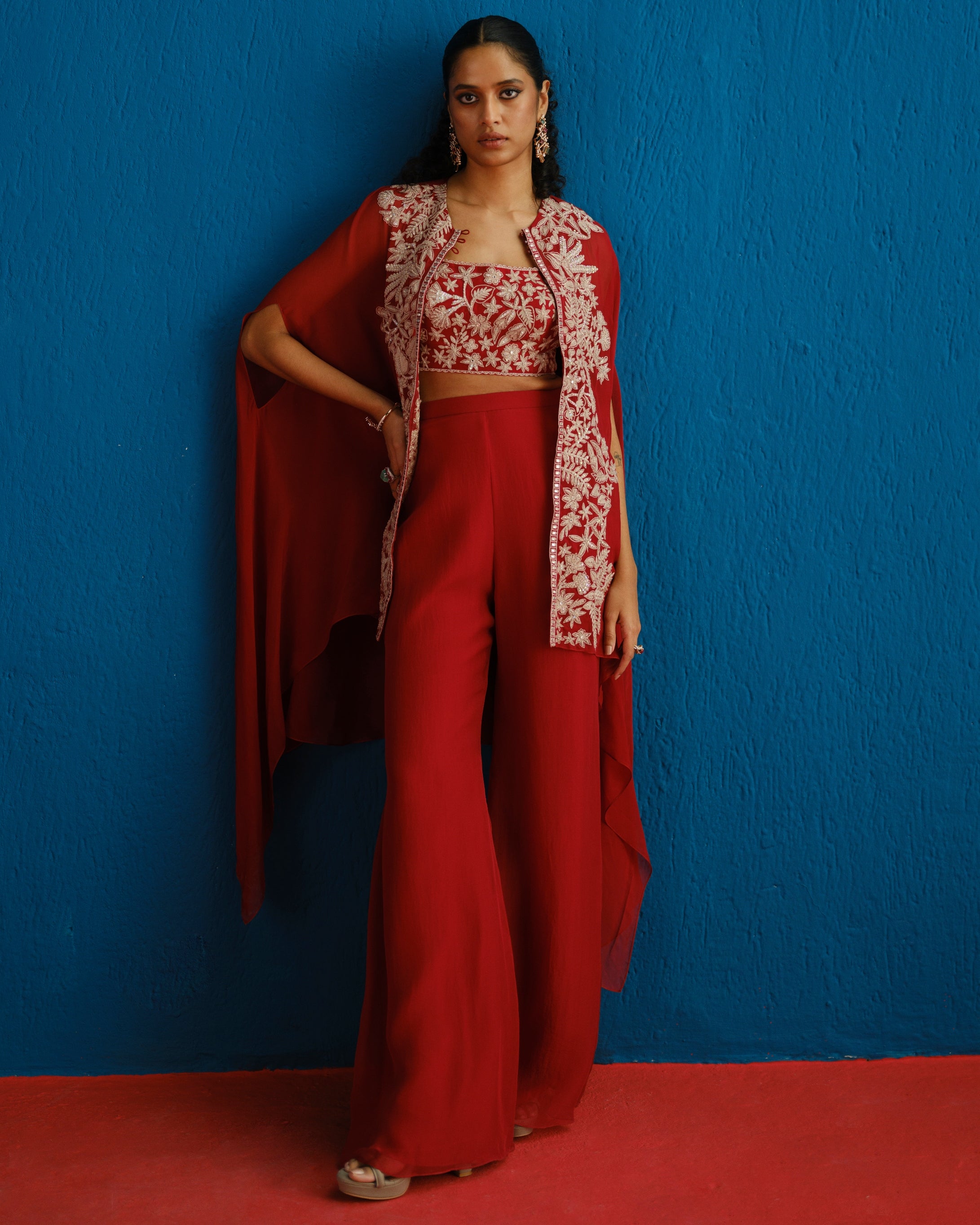 Red Aurea Pant Set