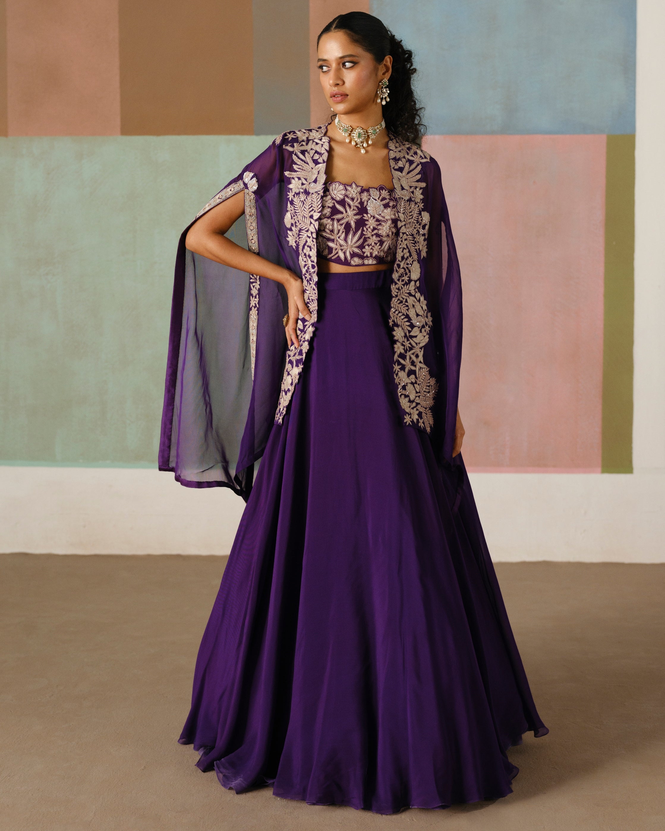 Purple Avi Cape Set
