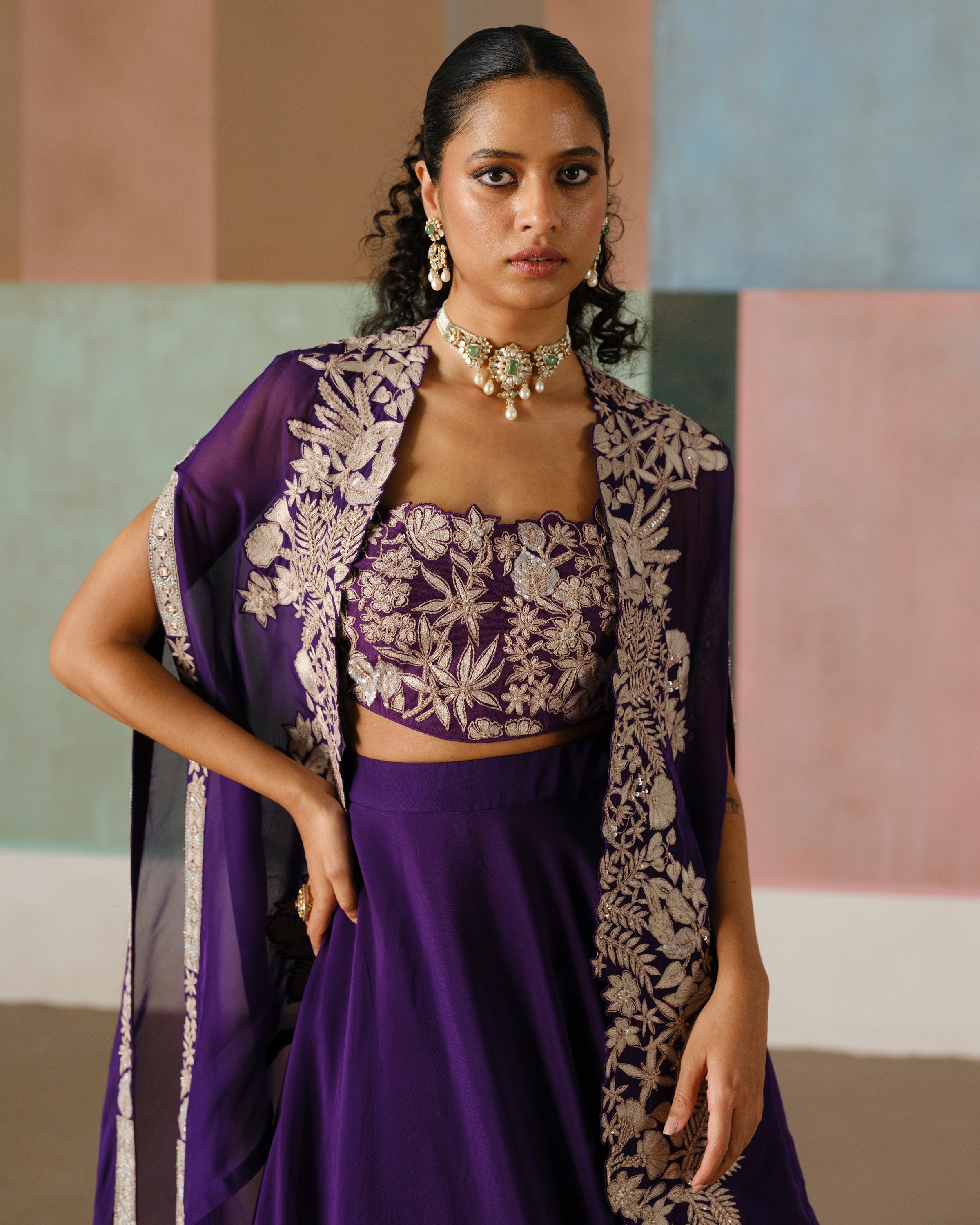 Purple Avi Cape Set