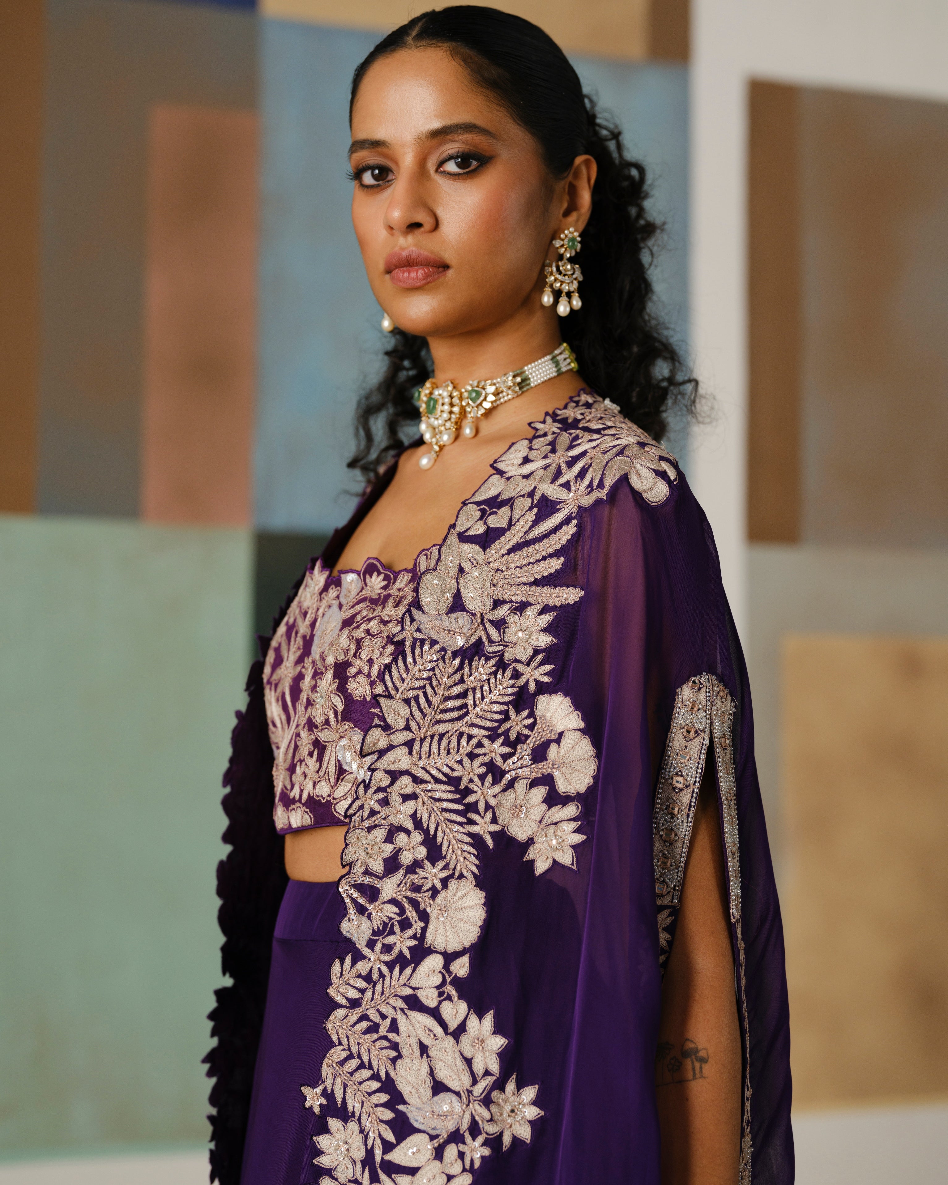 Purple Avi Cape Set