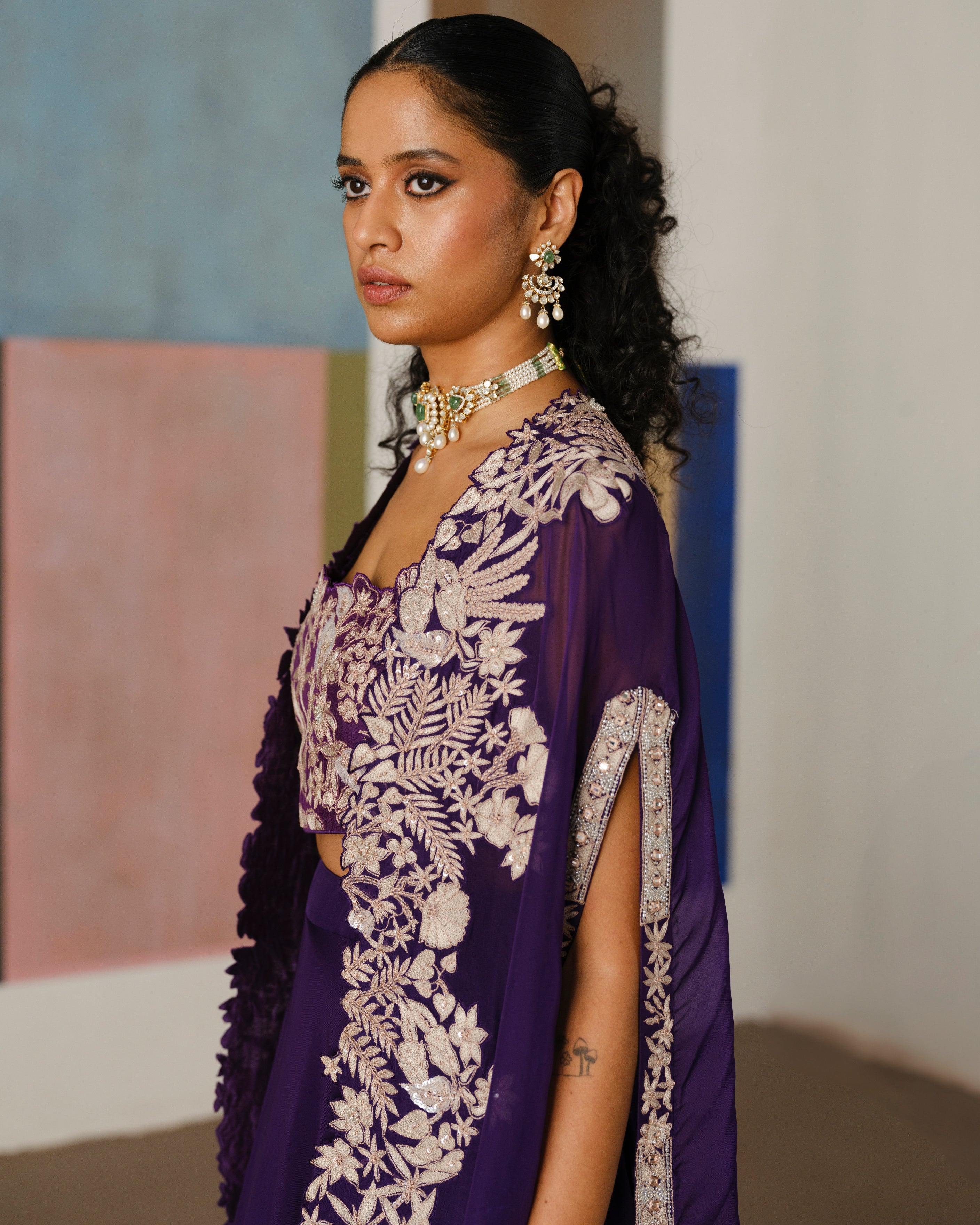 Purple Avi Cape Set
