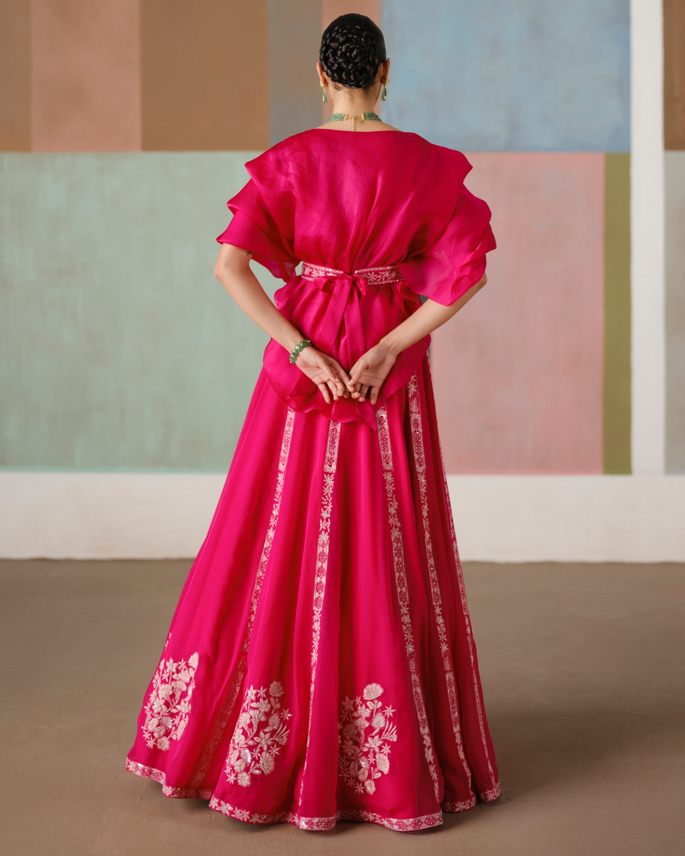 Fuchsia Saira Skirt Set