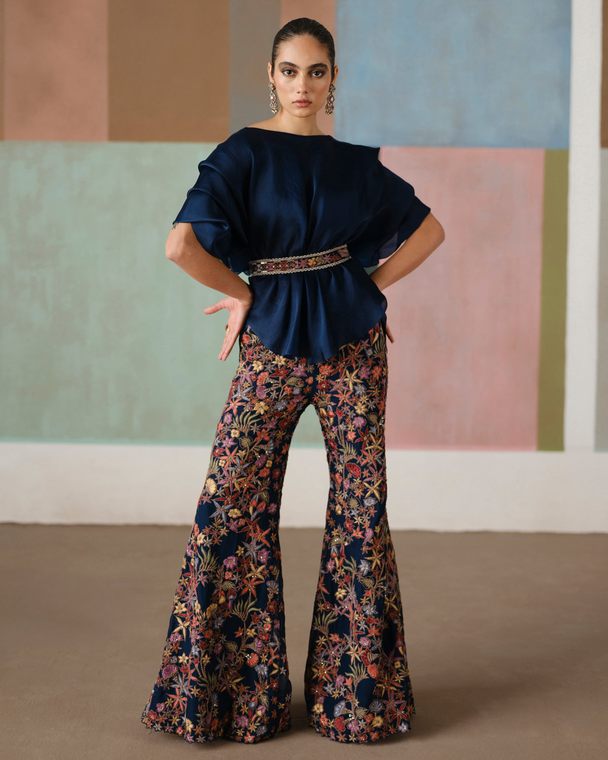 Navy Blue Elin Pant Set