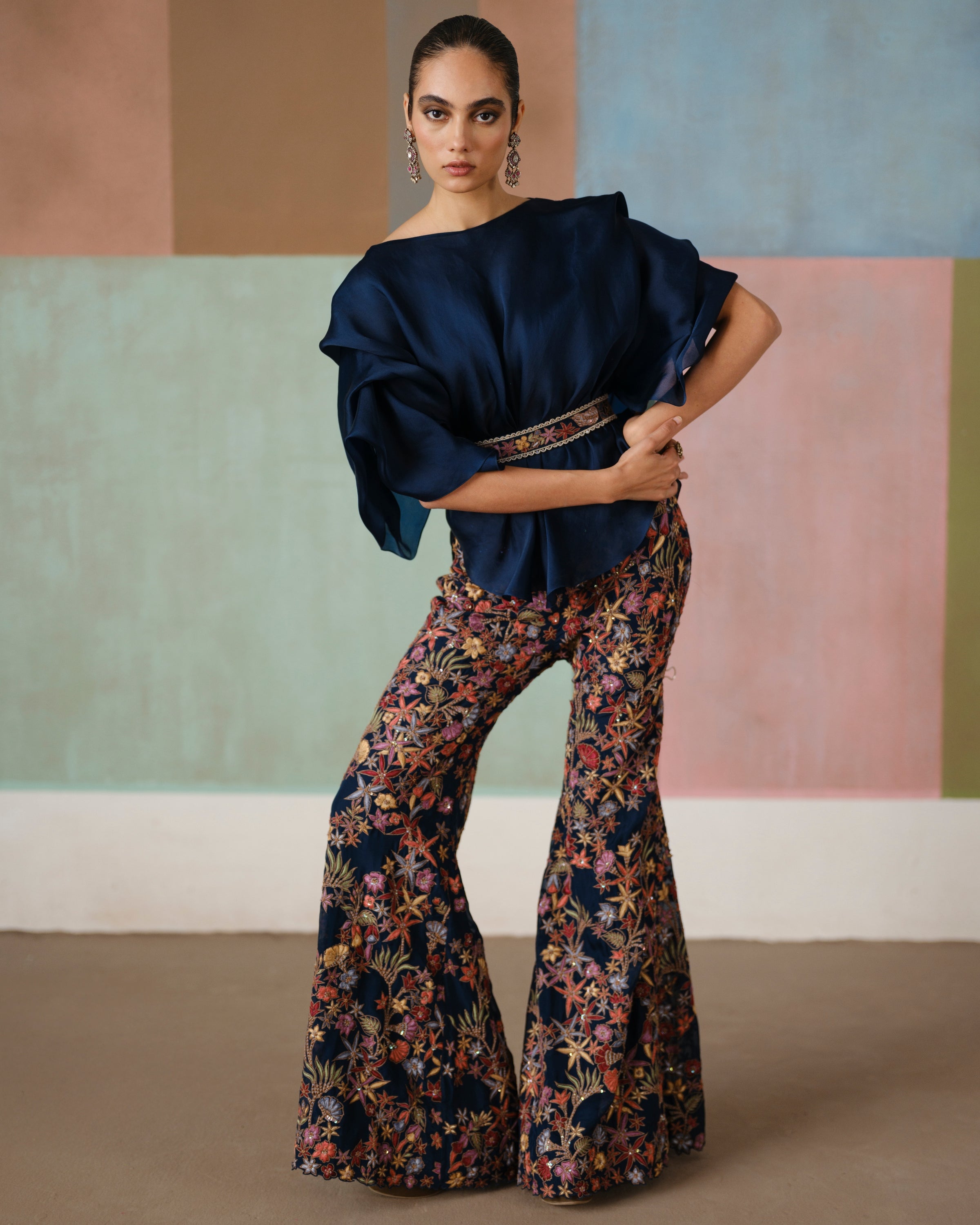 Navy Blue Elin Pant Set