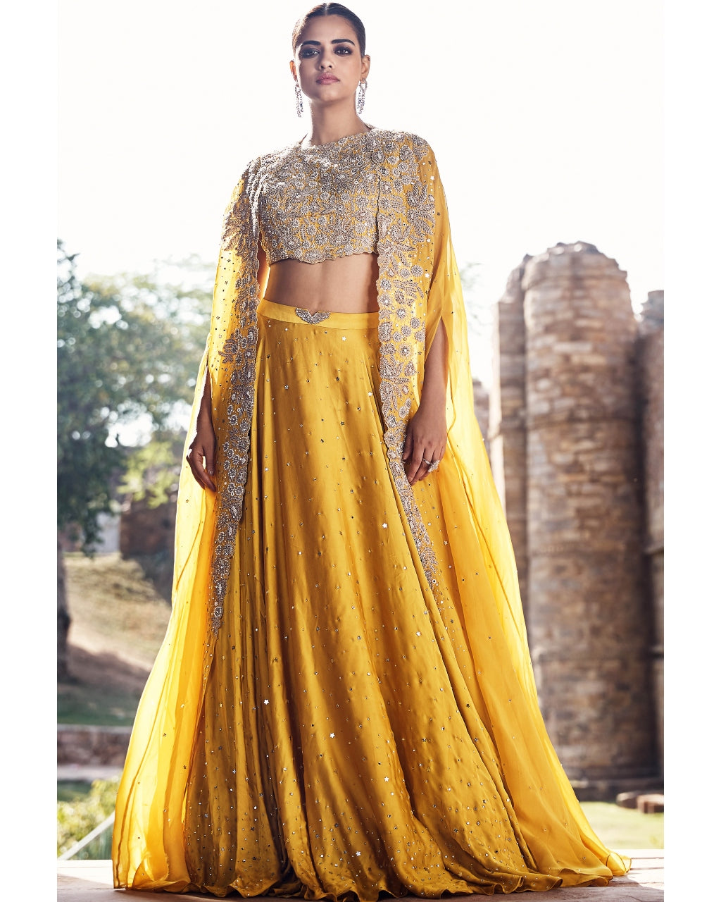 The Turmeric Couture Iconic Winged Cape Set