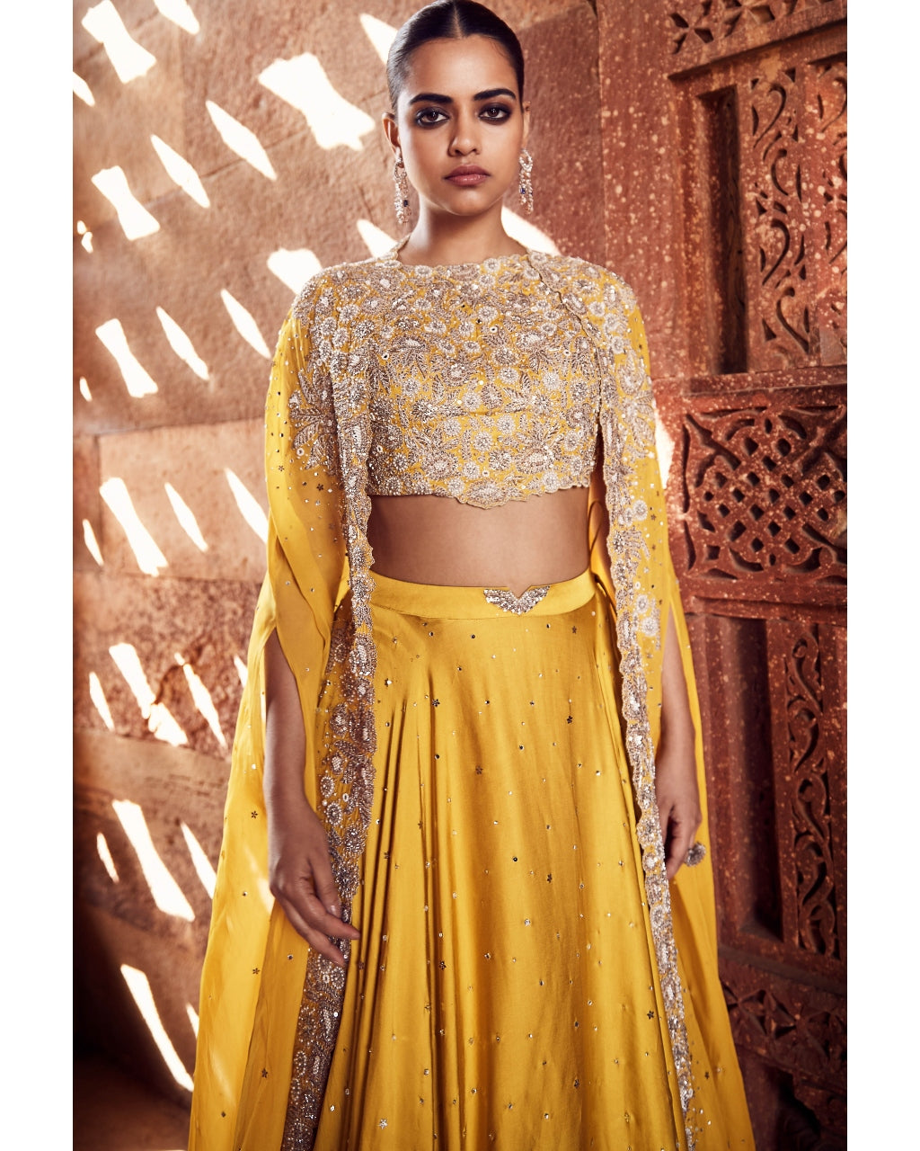 The Turmeric Couture Iconic Winged Cape Set