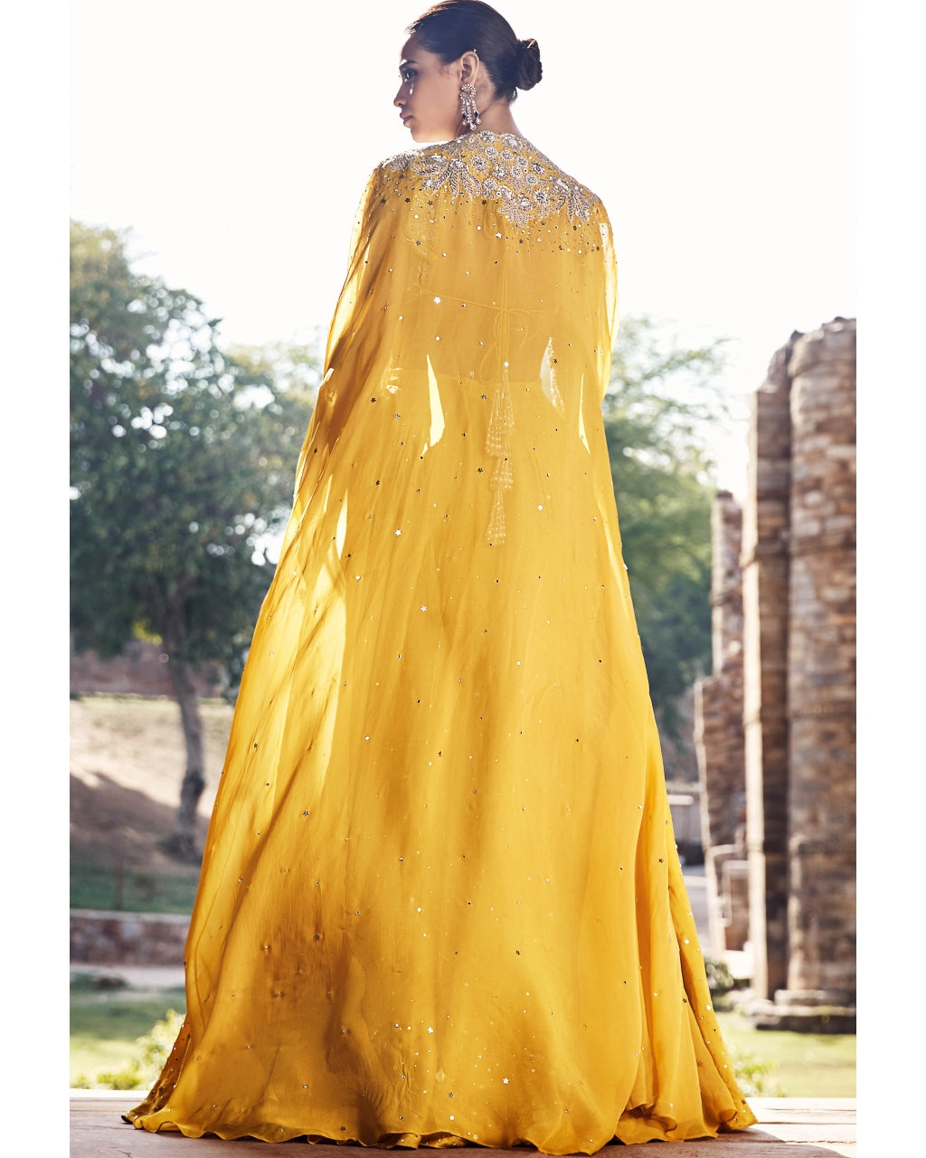 The Turmeric Couture Iconic Winged Cape Set