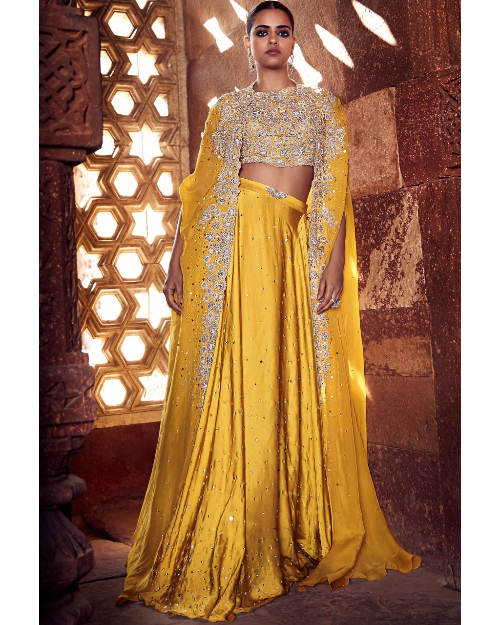 The Turmeric Couture Iconic Winged Cape Set