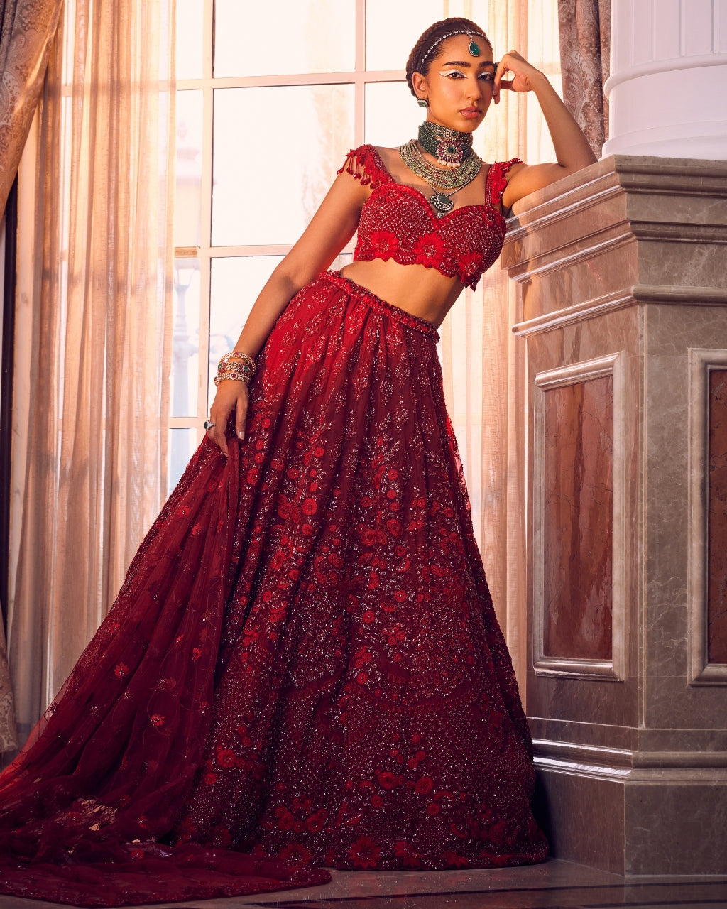 Merlin Rose Lehenga Set