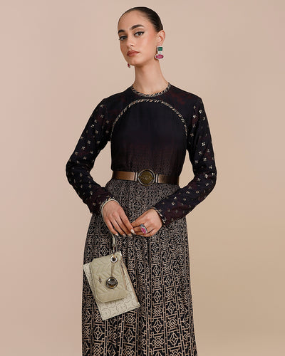 Deep Violet Ombre Anarkali