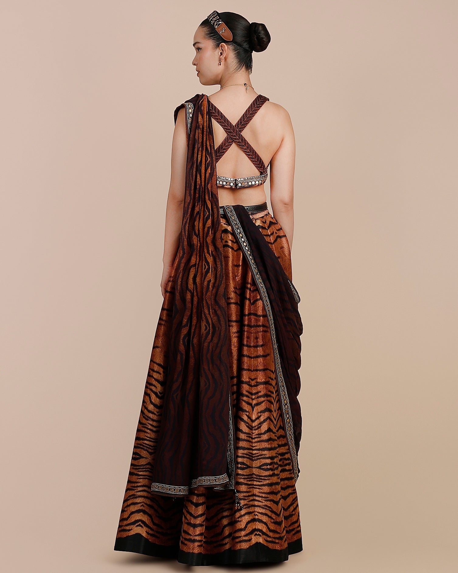 Tiger Print Skirt Set