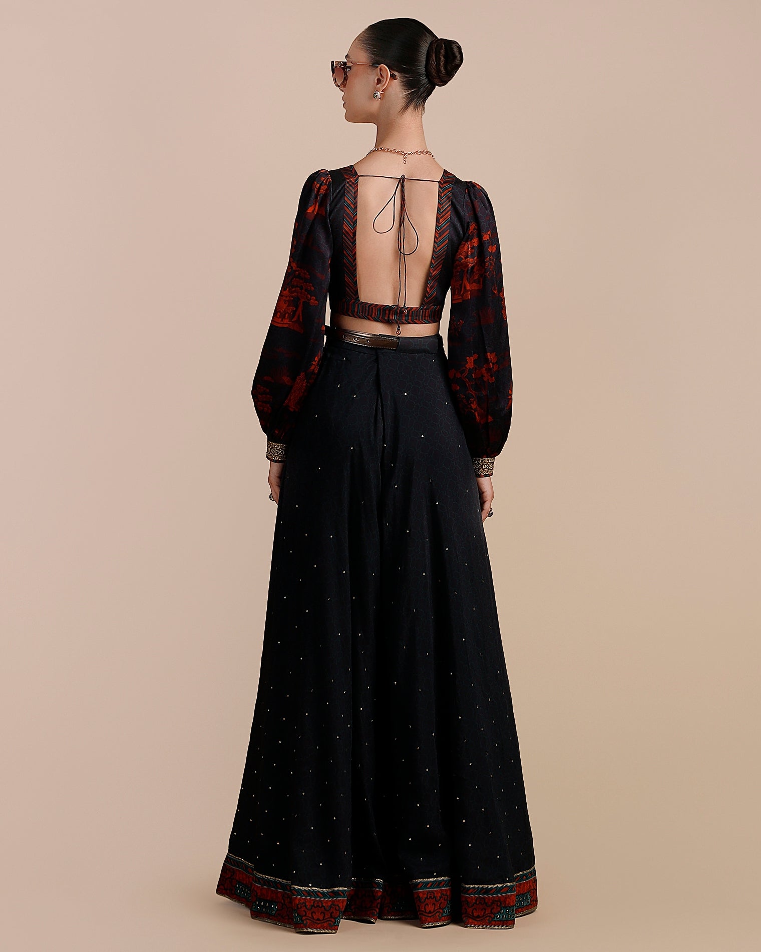 Midnight Blue Sharara Set