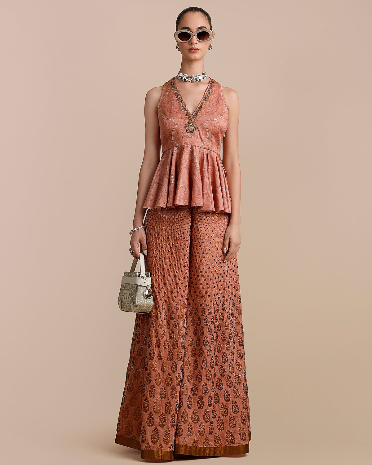 Rose Pink Sharara Set