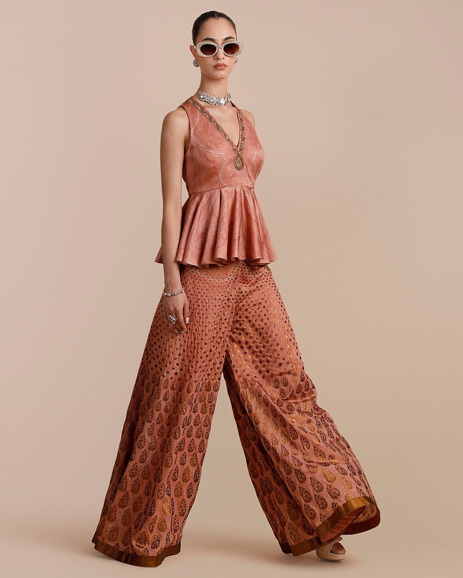 Rose Pink Sharara Set