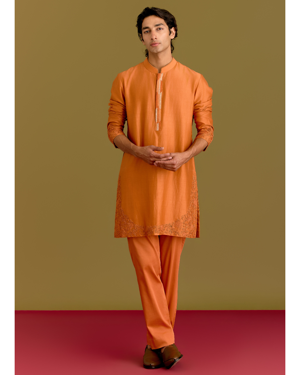 Orange Kurta Set