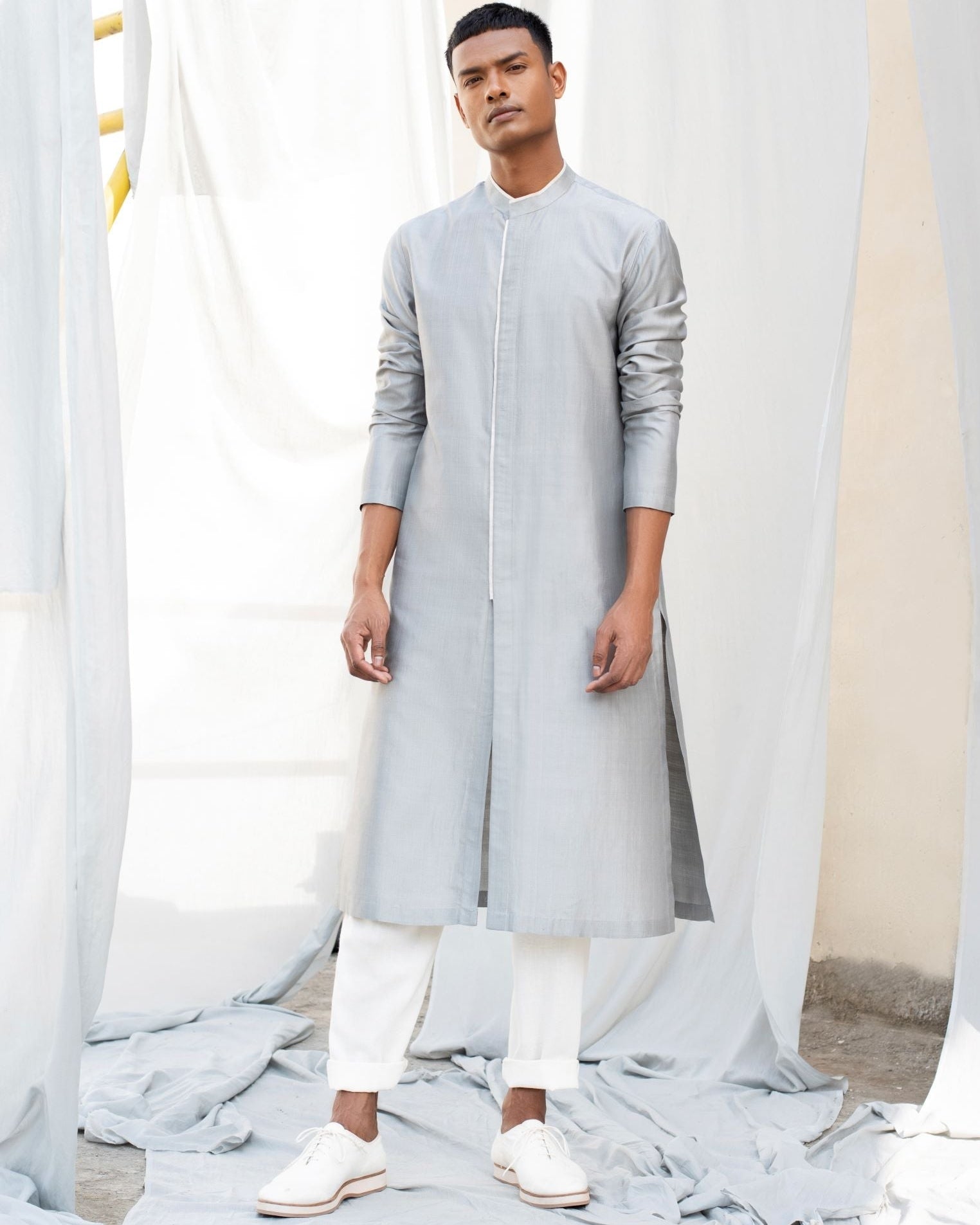 Classic Light Grey Kurta Set