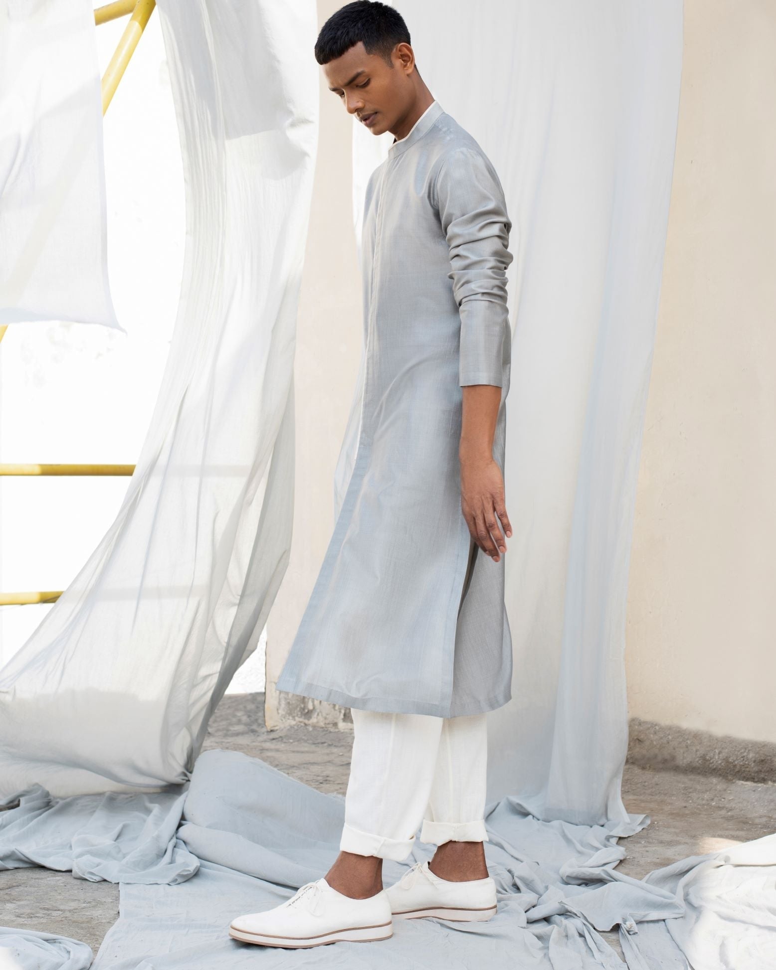 Classic Light Grey Kurta Set