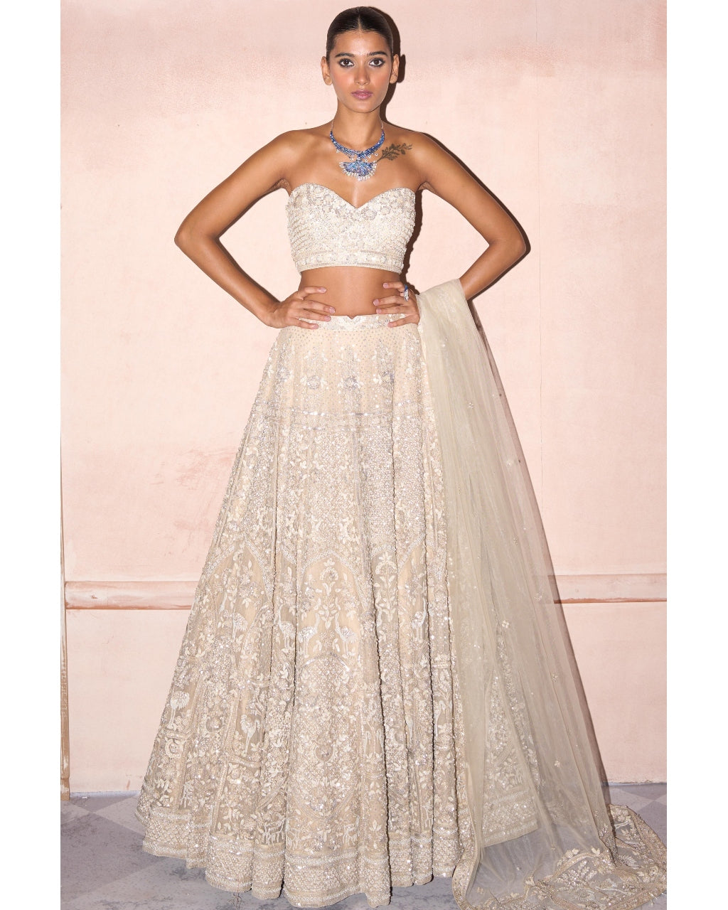 The Modern Royalty Ekru Lehenga