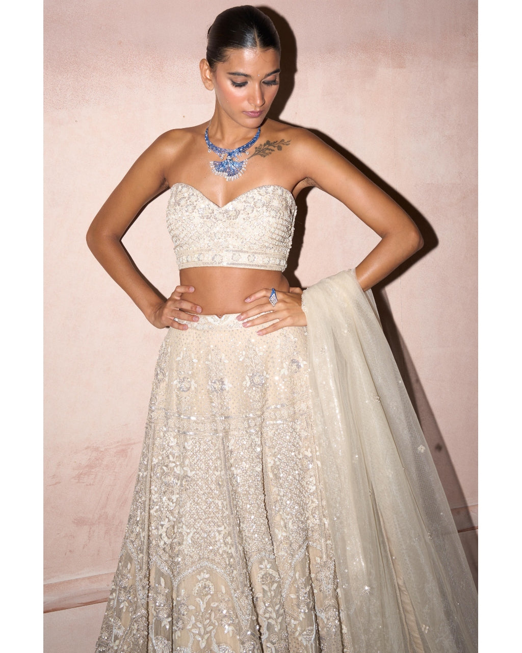 The Modern Royalty Ekru Lehenga