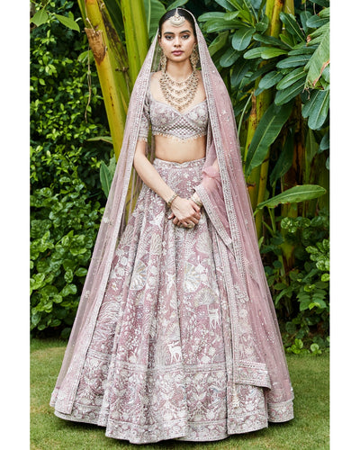 The Wild Seascape French Rose Lehenga Set