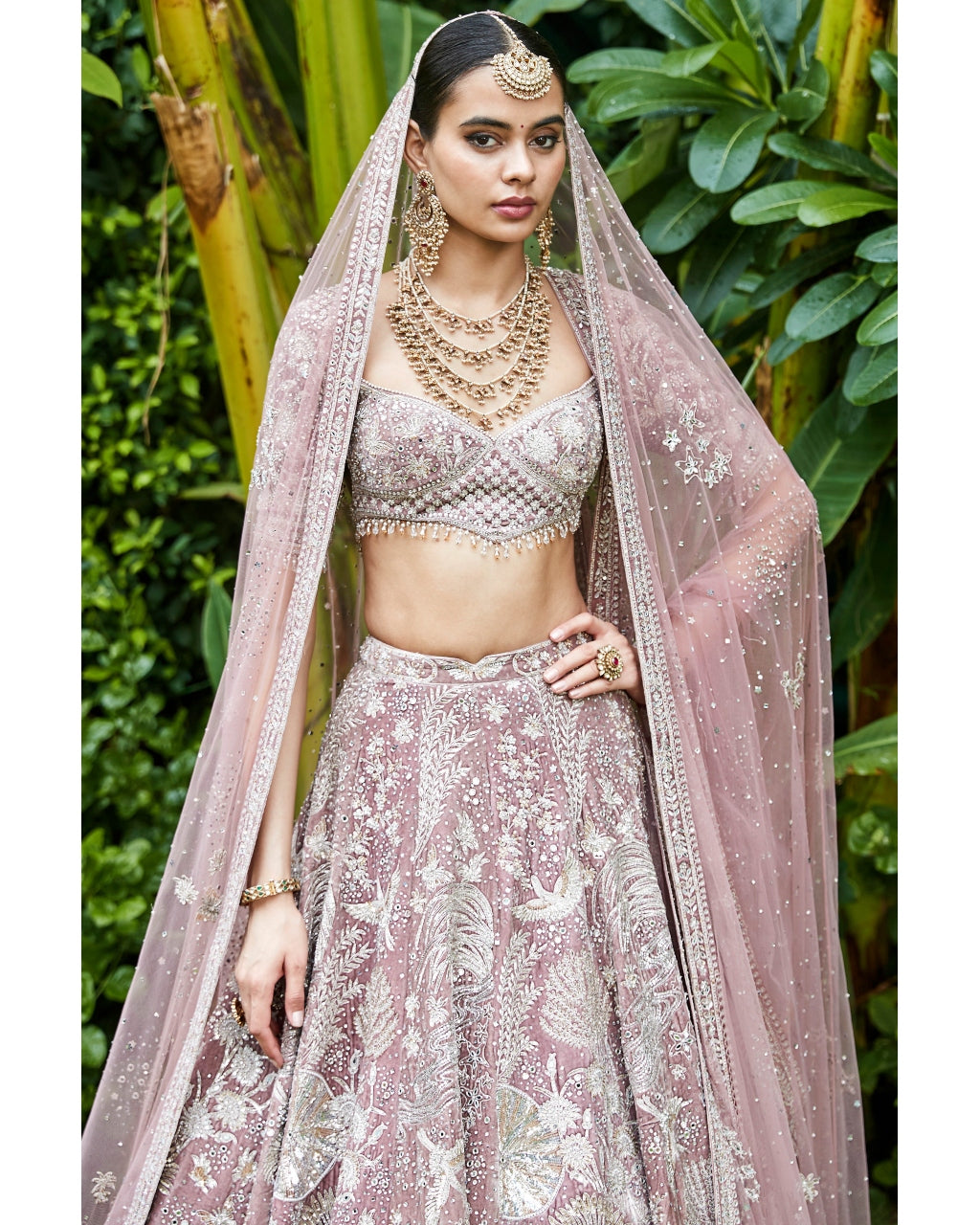 The Wild Seascape French Rose Lehenga Set