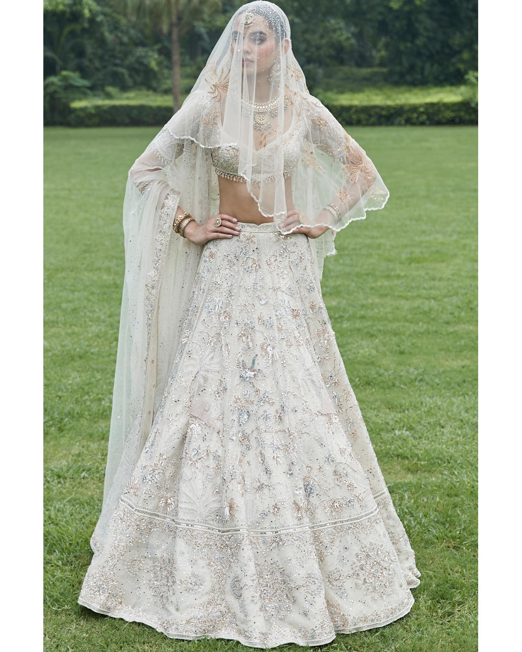 The Savannah Tulle Snow Lehenga Set