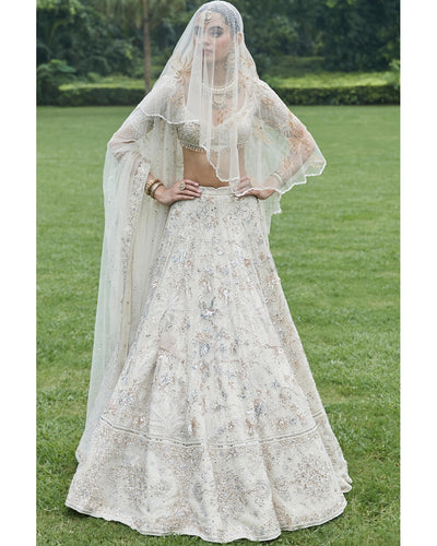 The Savannah Tulle Snow Lehenga Set