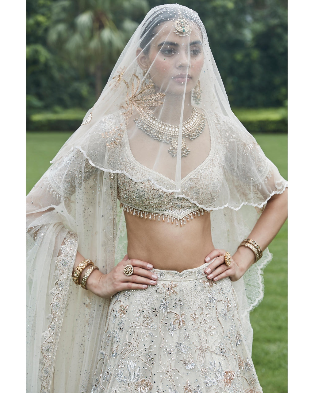 The Savannah Tulle Snow Lehenga Set