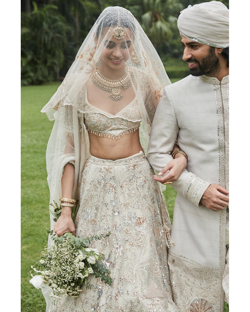 The Savannah Tulle Snow Lehenga Set