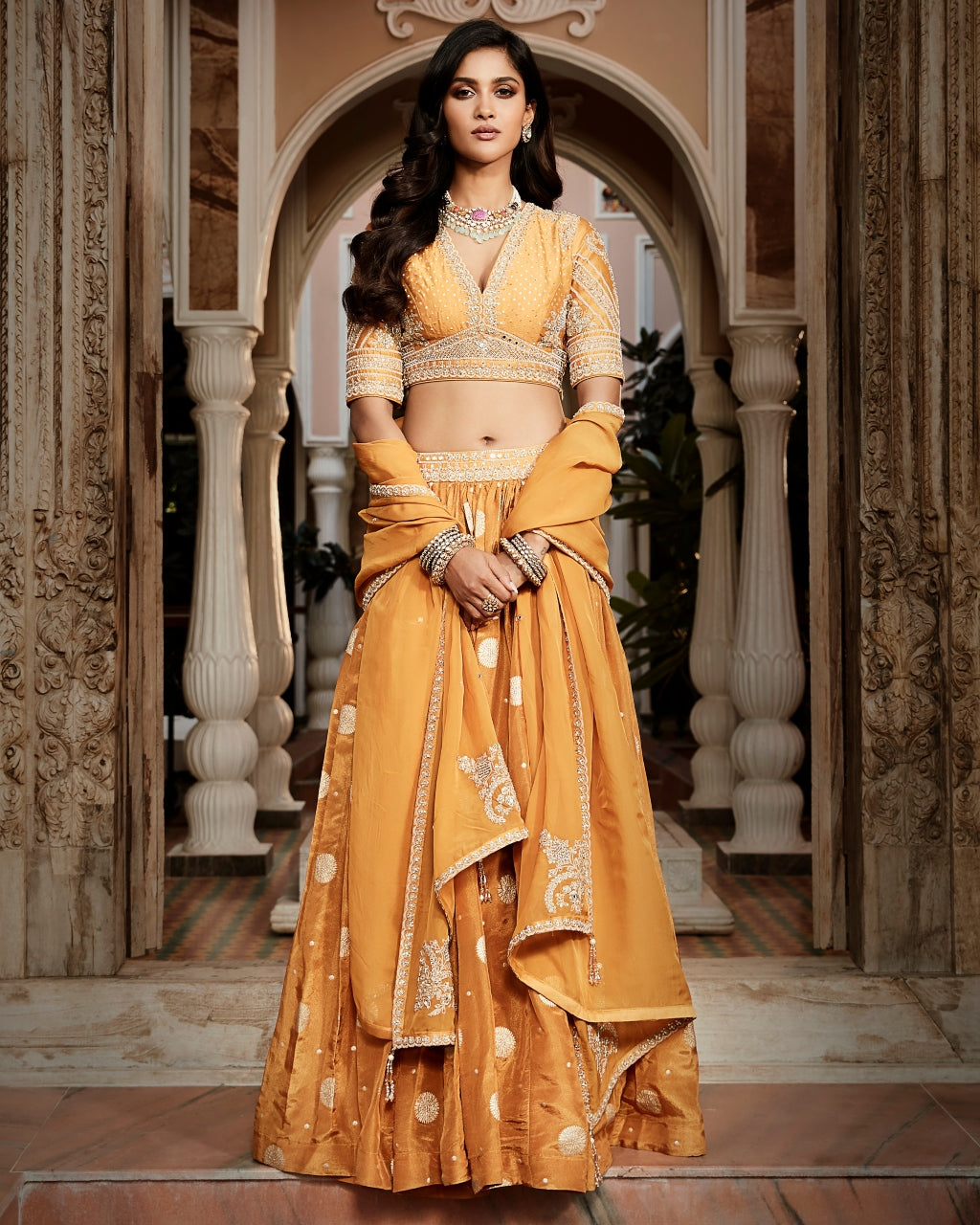 The Vintage Haldi Kashi Lehenga Set