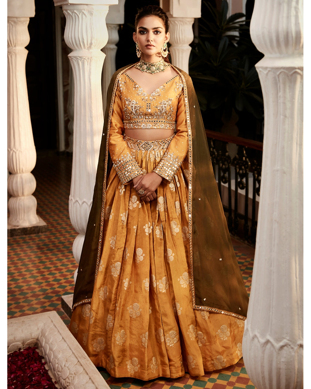 The Old Indian Haldi Lehenga Set