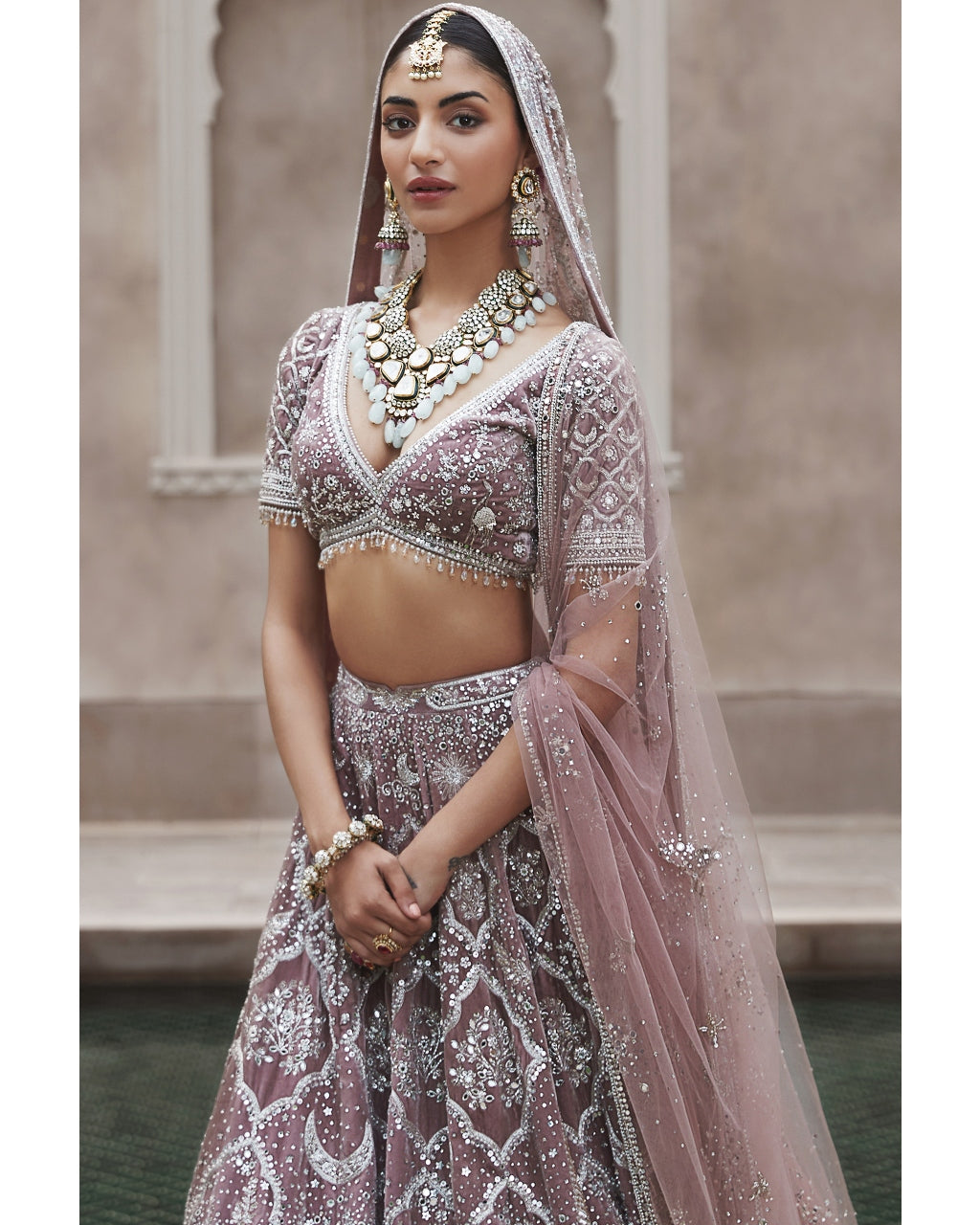 The French Rose Masai Trinity Lehenga Set