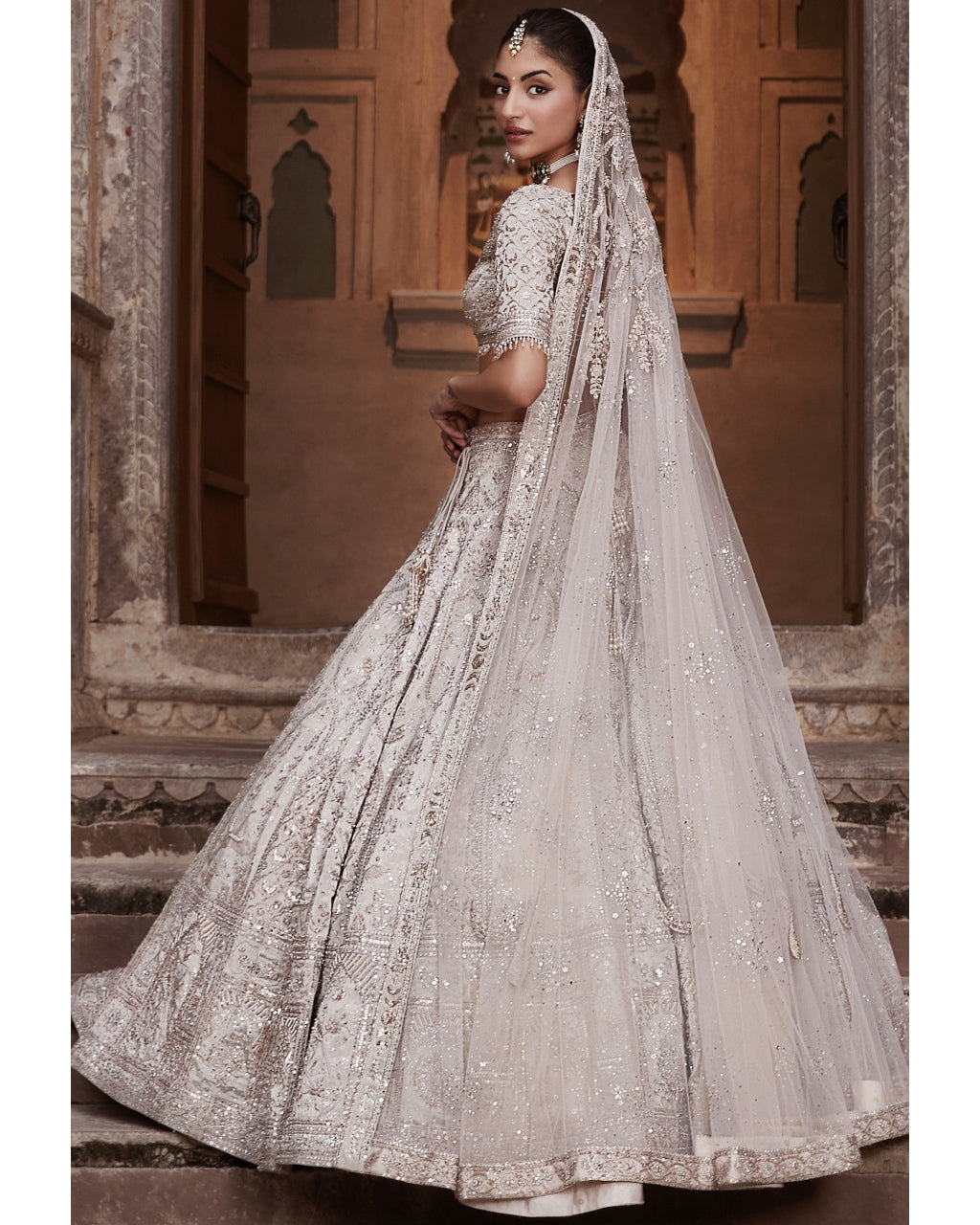 The Silver Needle Holy Trinity Lehenga Set