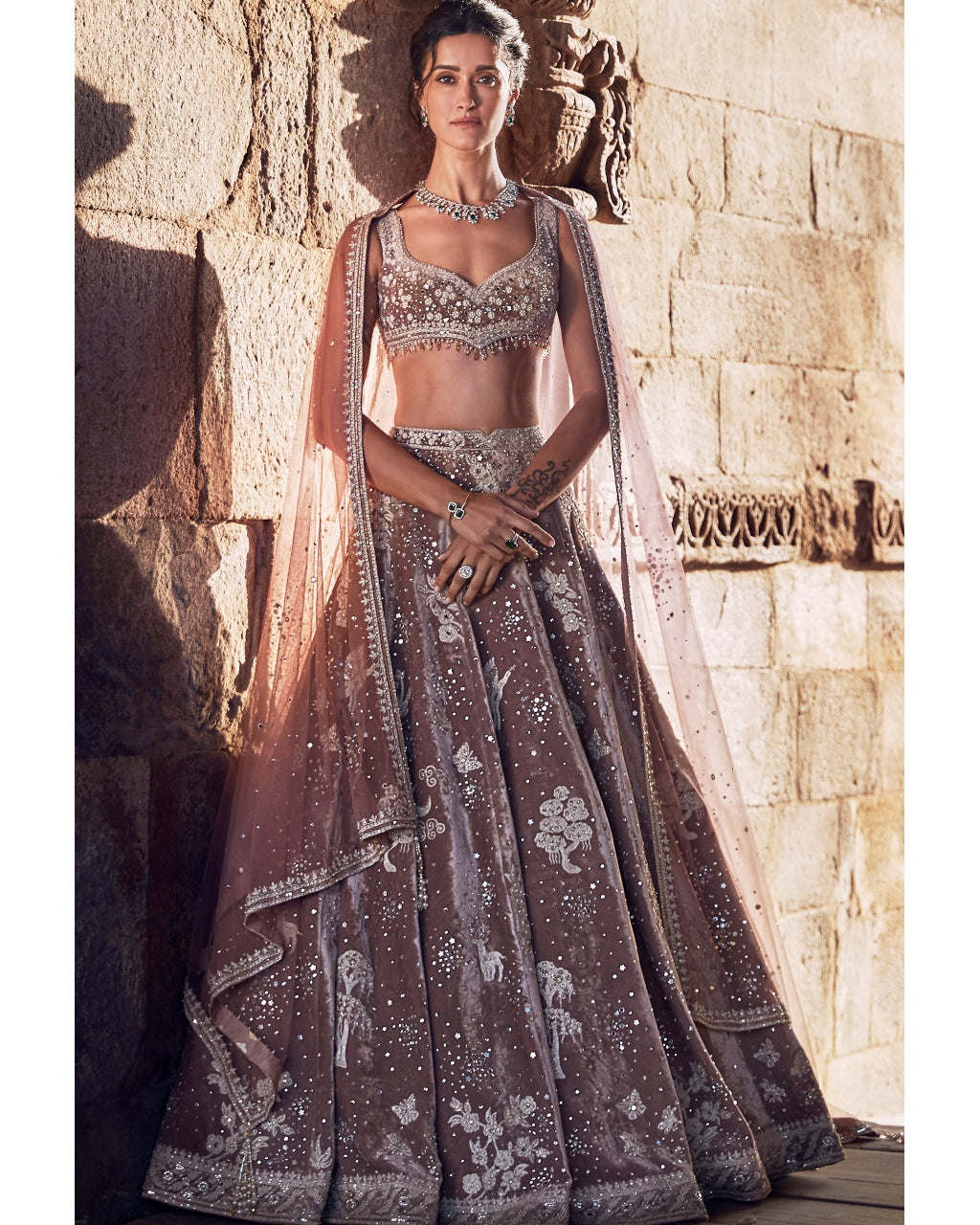 The French Rose Opus Lehenga Set