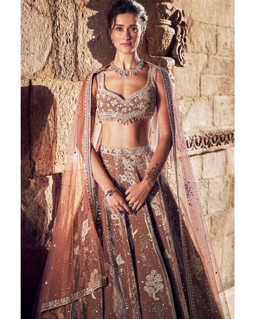 The French Rose Opus Lehenga Set