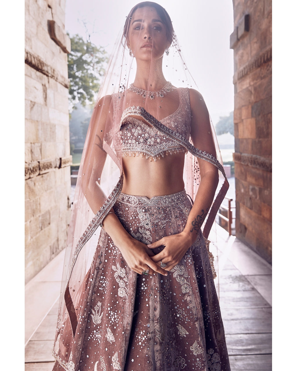 The French Rose Opus Lehenga Set