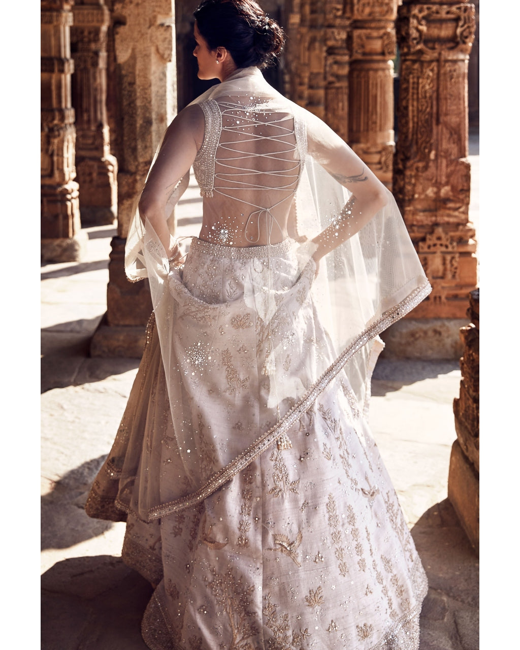 The Tuscan Ivory Landscape Of Dreams Lehenga Set