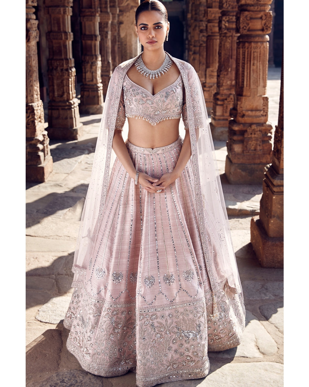 The Blush Tulip Sheesha Gota Lehenga