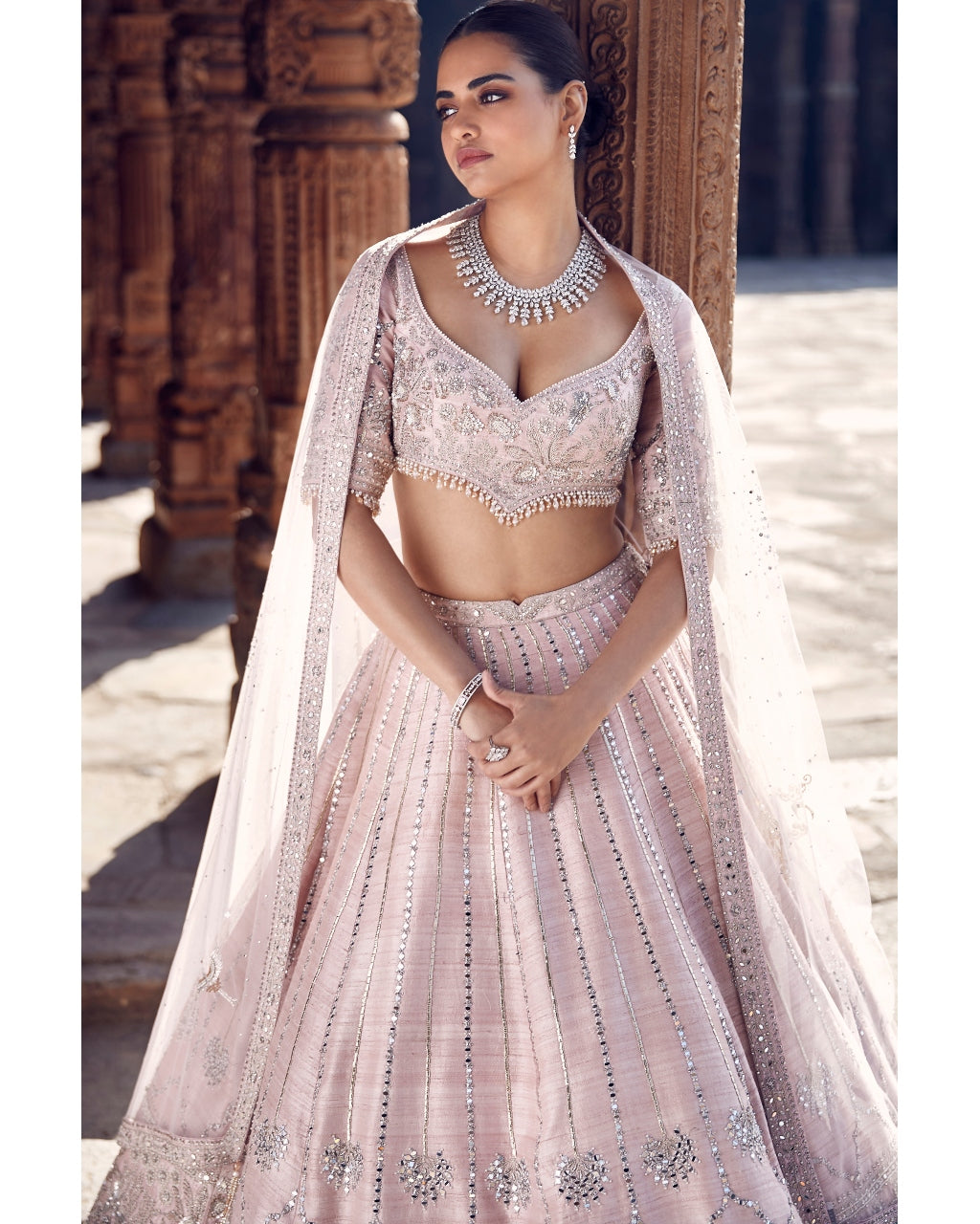 The Blush Tulip Sheesha Gota Lehenga