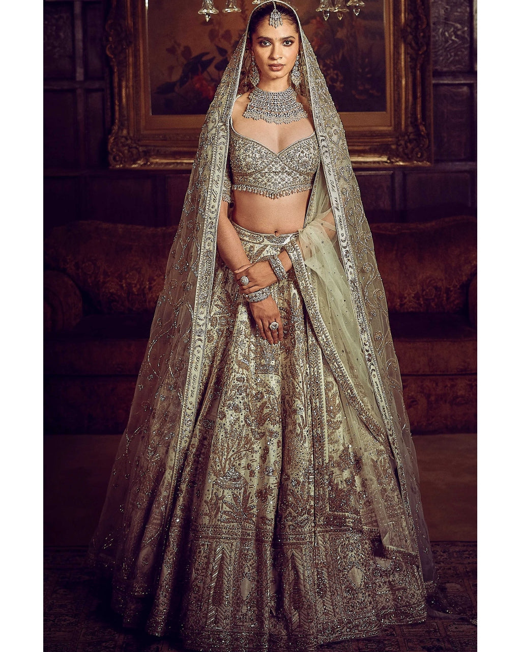 The Morbagh Jade Lehenga Set