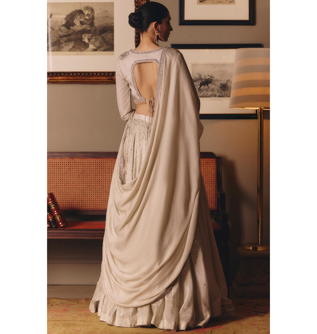 The Silver Needle Saadgi Lehenga Set