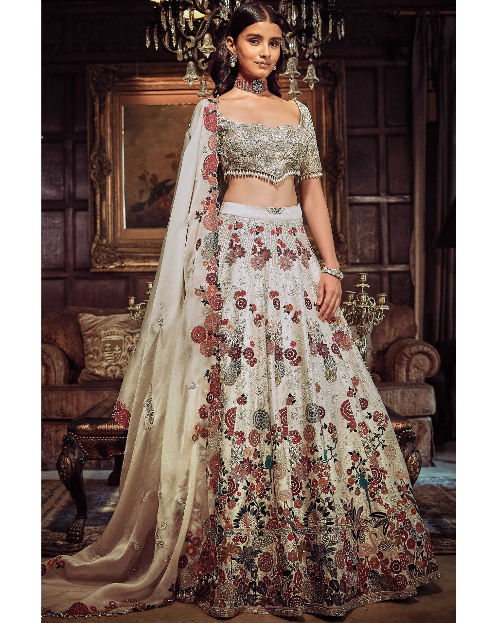 The Royal Satire Ekru Lehenga Set