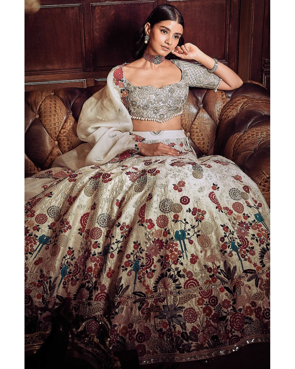 The Royal Satire Ekru Lehenga Set