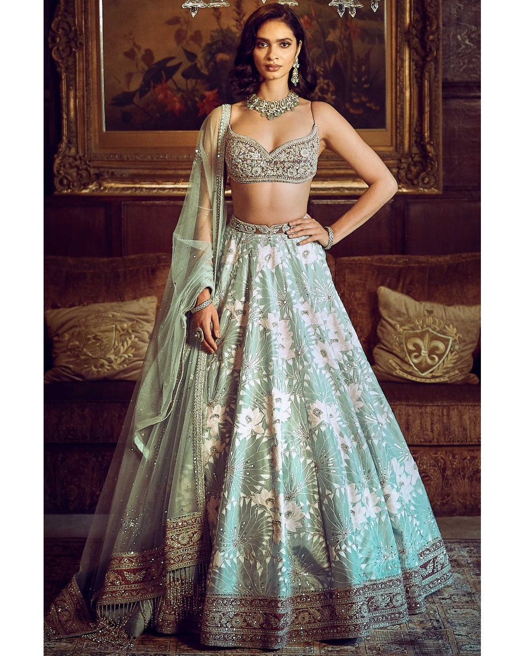 Matsya'S Water Lillis Lehenga Set