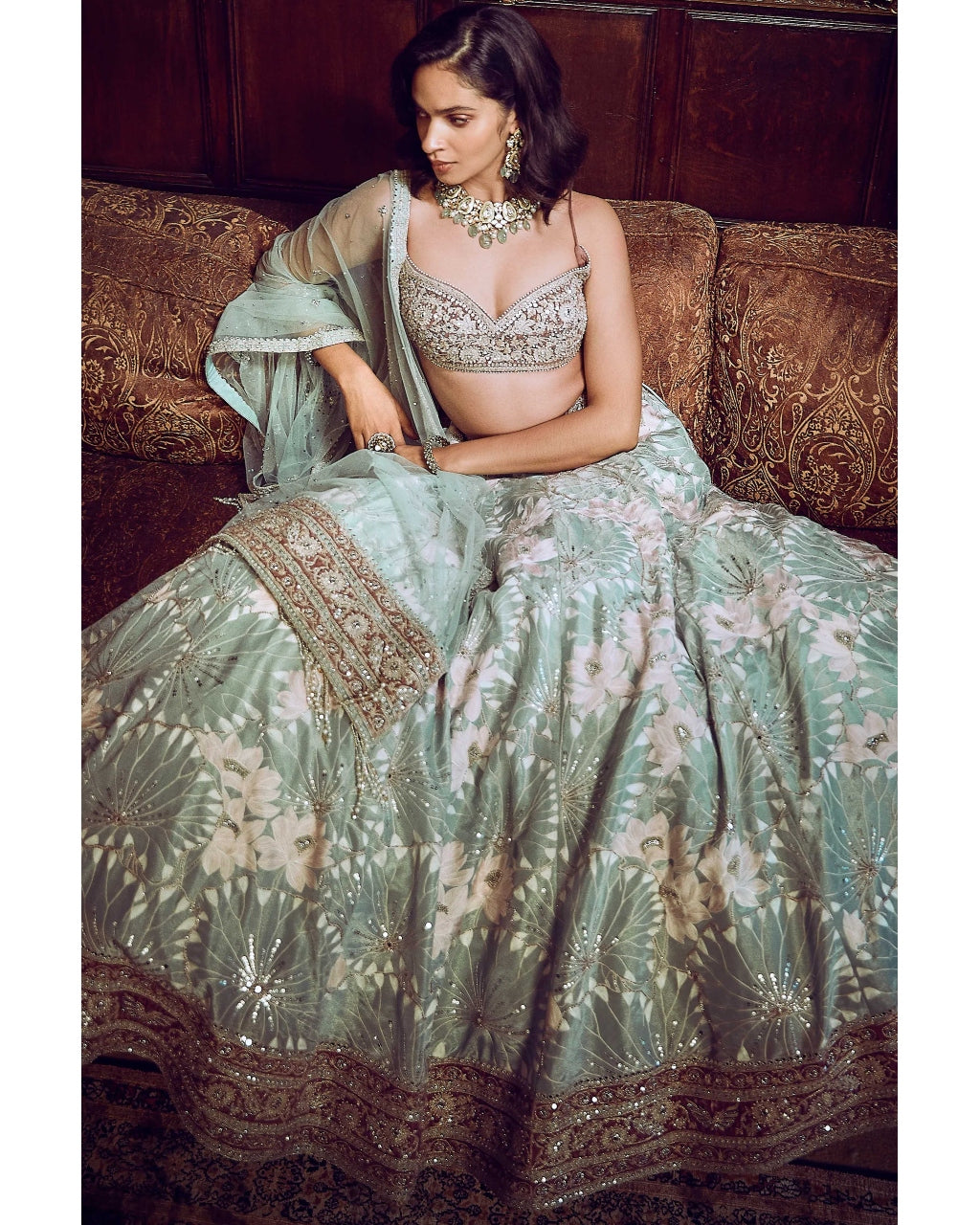 Matsya'S Water Lillis Lehenga Set