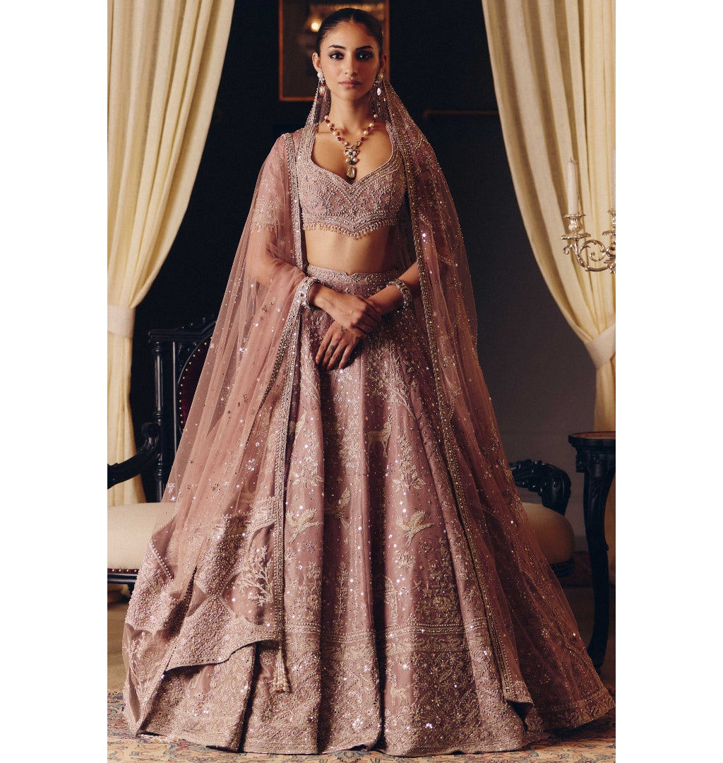 The Tara Lehenga in Tissue Set