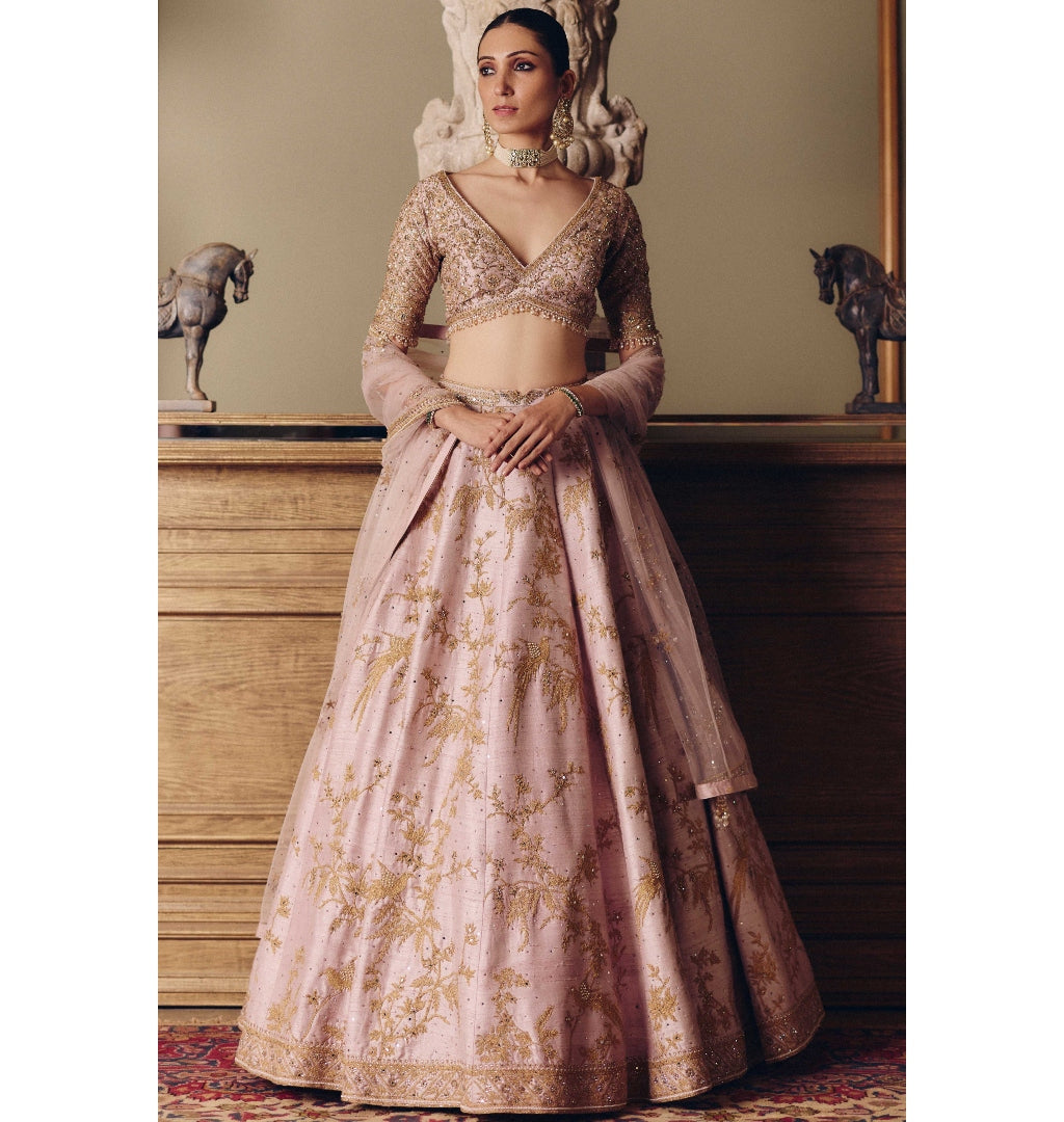 The Sona Kora Gulabi Lehenga Set