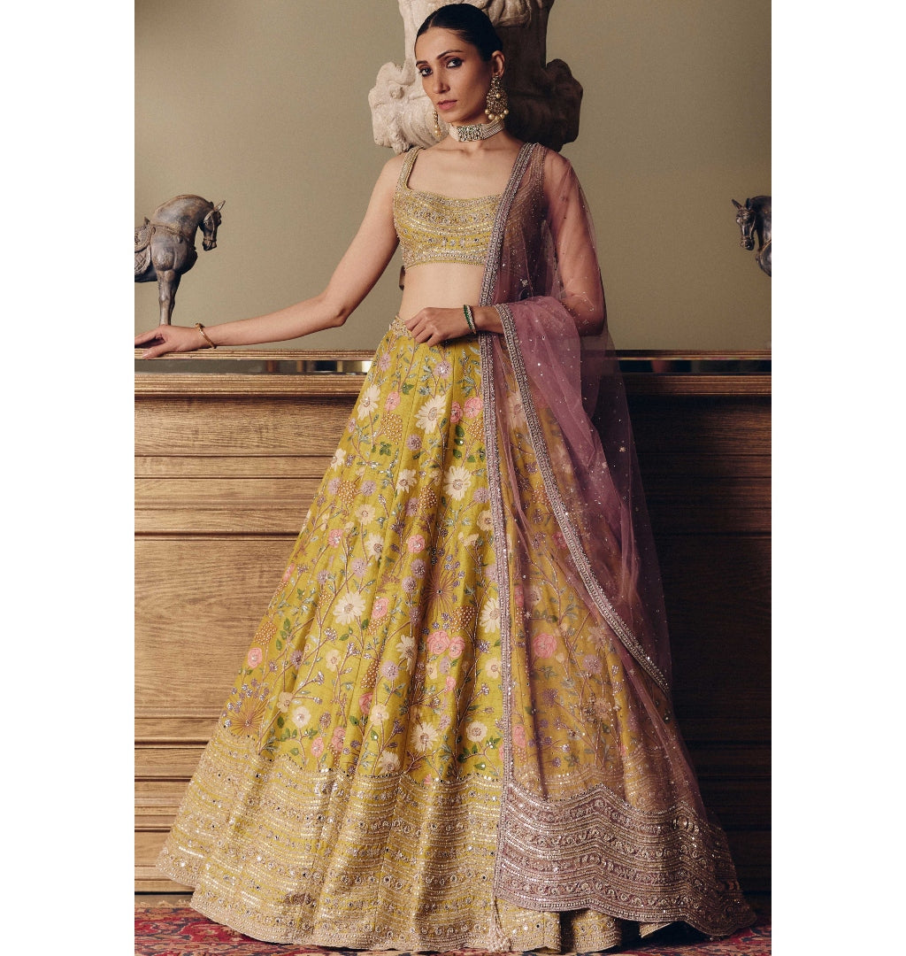 The Roman Bouquet Floral Lehenga Set