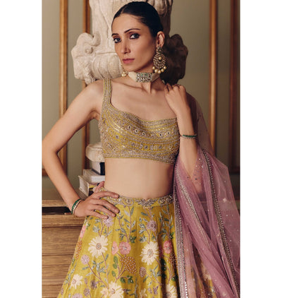 The Roman Bouquet Floral Lehenga Set