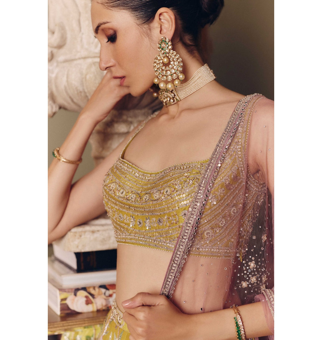 The Roman Bouquet Floral Lehenga Set